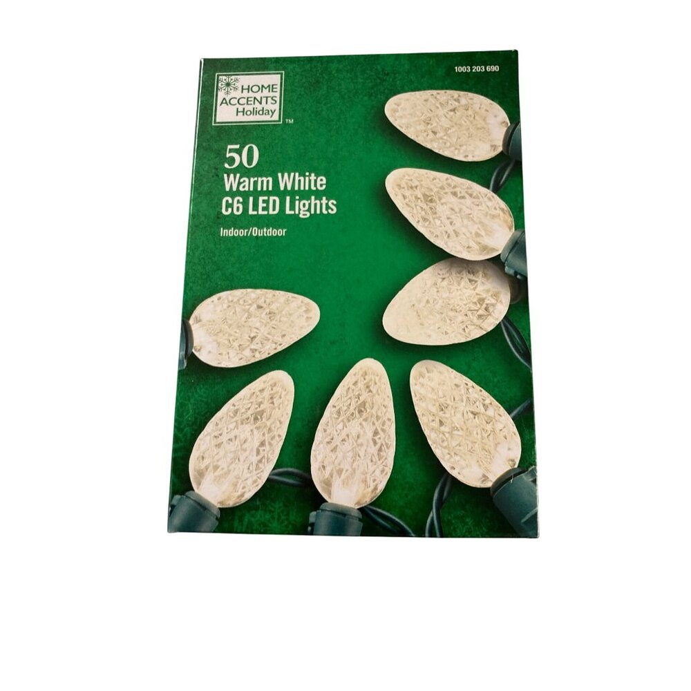 Home Accents Holiday 50 Warm C6 LED Lights Indoor Outdoor